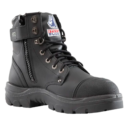 Steel Blue Argyle Zip Scuff Cap Safety Boot