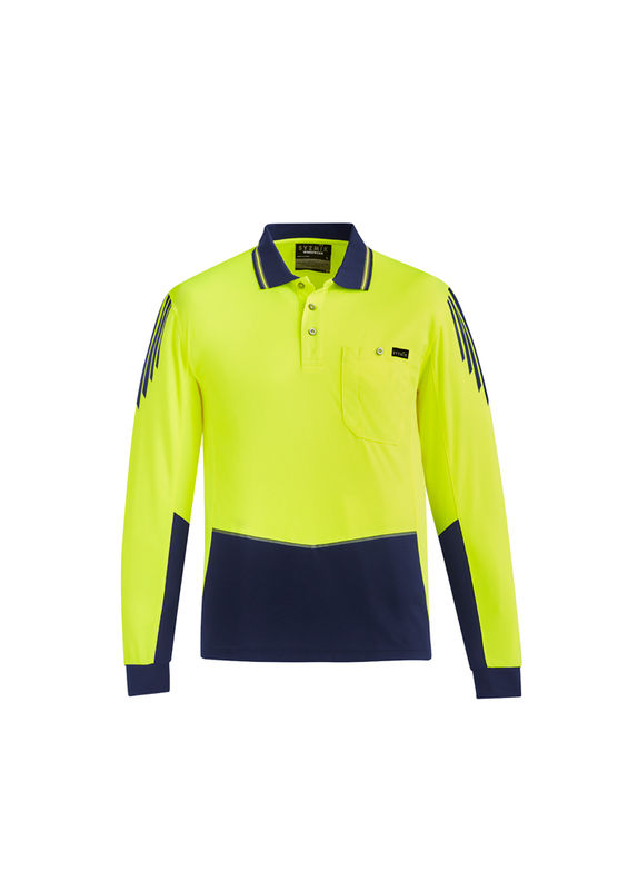 Syzmik Mens Hi Vis Flux LS Polo