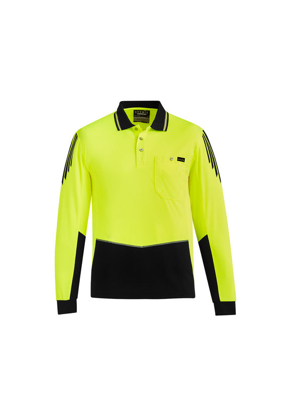 Syzmik Mens Hi Vis Flux LS Polo