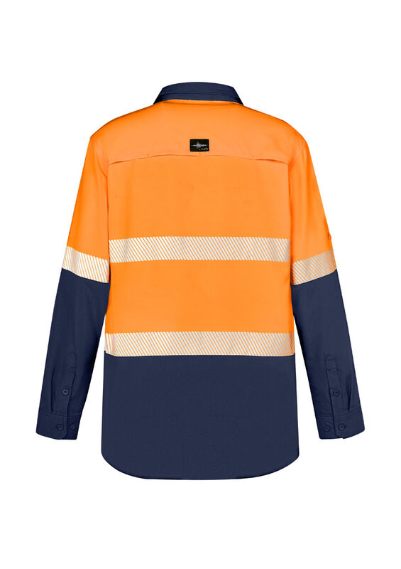 Syzmik Mens Hi Vis Outdoor Segmented Tape LS Shirt