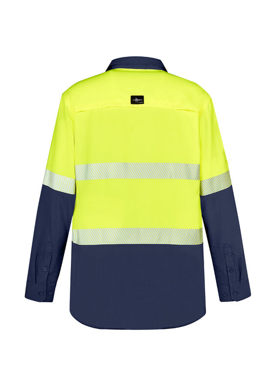 Syzmik Mens Hi Vis Outdoor Segmented Tape LS Shirt