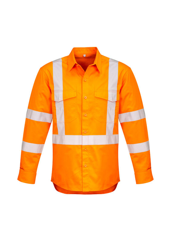 Syzmik Mens Hi Vis X Back Taped Shirt