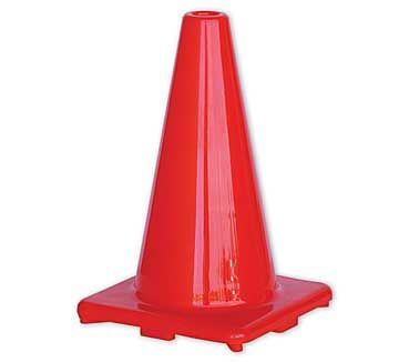 A single orange plain Traffic Cone 300mm