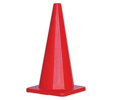 A single orange plain Traffic Cone 700mm