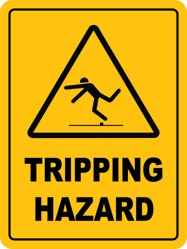 Tripping Hazard Sign