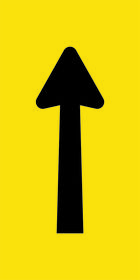 Arrow-Lane Ahead Symbol Sign