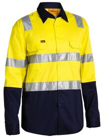 BISLEY HiVis Lightweight Shirt with Shoulder Tape