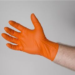 Bastion Orange Nitrile Disposable Gloves