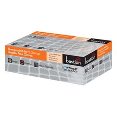 Bastion Orange Nitrile Disposable Gloves