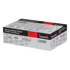 Bastion Premium Nitrile Black Powder Free Gloves Box100