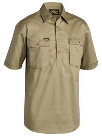 Bisley Closed Front Cotton Drill SS Shirt