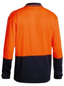 Bisley Hi Vis Polo Shirt Long Sleeve