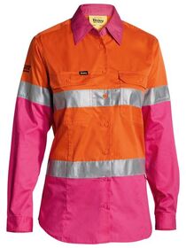 Bisley Womens 3M Taped Hi Vis Cool Lightweight Shirt