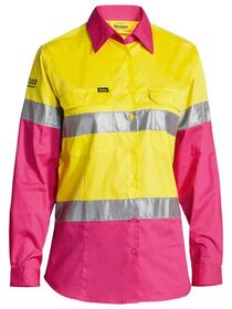 Bisley Womens 3M Taped Hi Vis Cool Lightweight Shirt