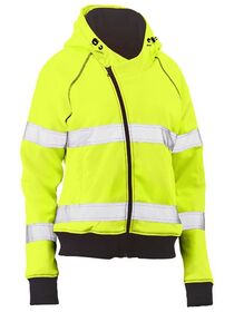 Bisley Womens Taped Hi Vis Fleece Hoodie