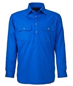 A blue Pilbara Work Shirt