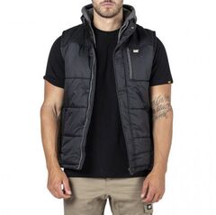 CAT Hooded Work Vest Black