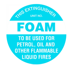 Fire Extinguisher Foam Sign