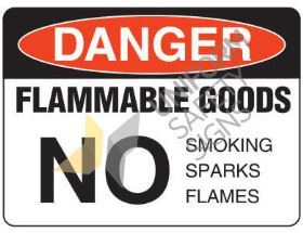 A danger Flammable Goods Sign