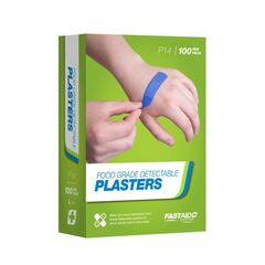 Food Grade Plasters, Metal and Visual Detectable, 100pk