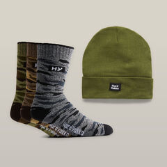 Hard Yakka Camo Sock & Beanie Bundle