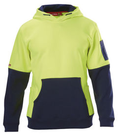 Hard Yakka Hi Visibility Two Tone Fleece Hoodie