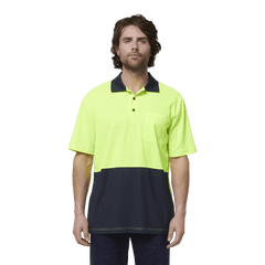 Hard Yakka Mens SS Hi Vis Polo