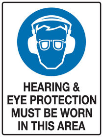 Hearing and Eye Protection Sign