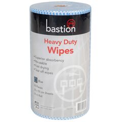 Bastion Heavy Duty Wipes, Blue, Carton/4 Rolls
