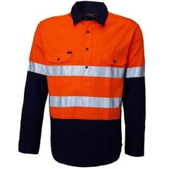 Hi-Vis Closed Front Reflective LS Shirt