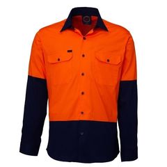 Hi Vis Vented Open Front LS Shirt