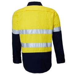 Hi Vis Vented Open Front LW LS Ref Shirt