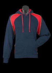 A blue Huxley Hoodie with red