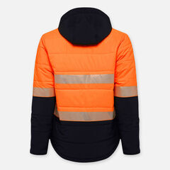 KingGee Hi Vis Reflective Fleece Lined Puffer Jacket