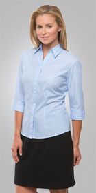 Ladies 34 Sleeve Shadow Stripe Shirt 