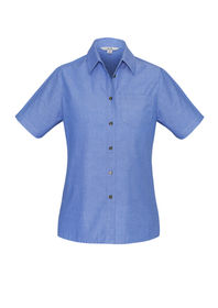 Ladies Chambray Short Sleeve Shirt