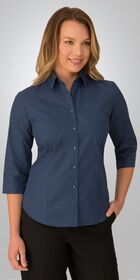 Ladies Micro Check 34 Sleeve Shirt 