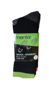 Mentor Wool/Bamboo Blend Boot Socks 2 Pack