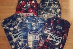 Milton Half Button Flannelette - 5 pack