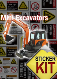 Mini Excavator Sticker Kit