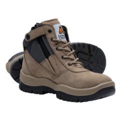 Mongrel Zipsider Safety Boot   Stone