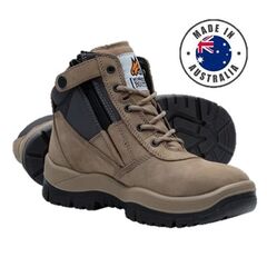 Mongrel Zipsider Safety Boot   Stone