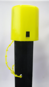Yellow Safety Star Picket Caps (100 bag)