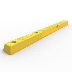 A yellow Plastic Wheel Stop