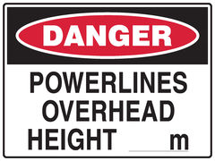 Powerlines Overhead Sign