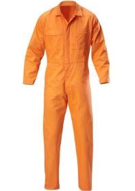 A pair of orange coloured Proban FR Coveralls