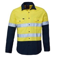Ritemate Hi Vis Open Front LS Ref Shirt