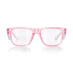 SafeStyle Fusions Pink Frame Clear Lens Safety Glasses