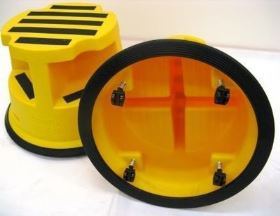 Team Wheelable 180KG Safety Step Stool - Yellow