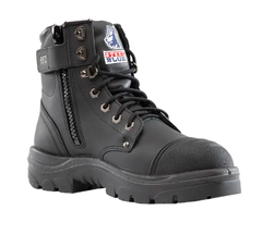 Steel Blue Argyle Zip Bump Cap Safety Boot